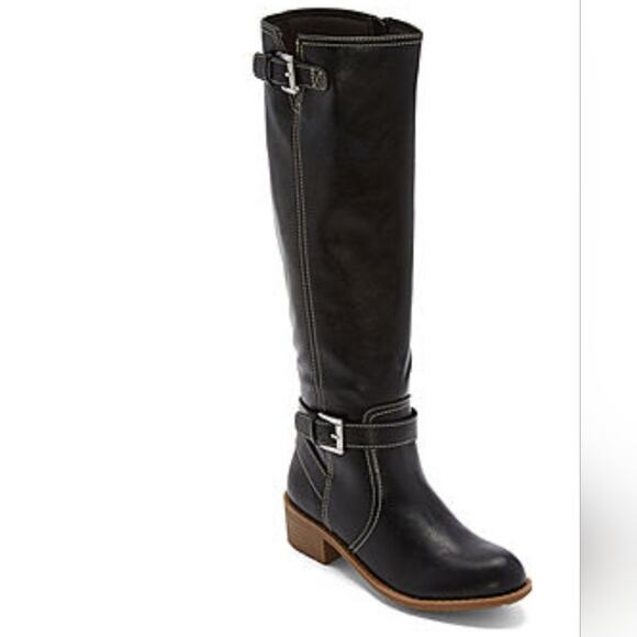 ST JOHNS BAY NWT DORAL BLOCKED HEEL RIDING BOOTS - Picture 1 of 8